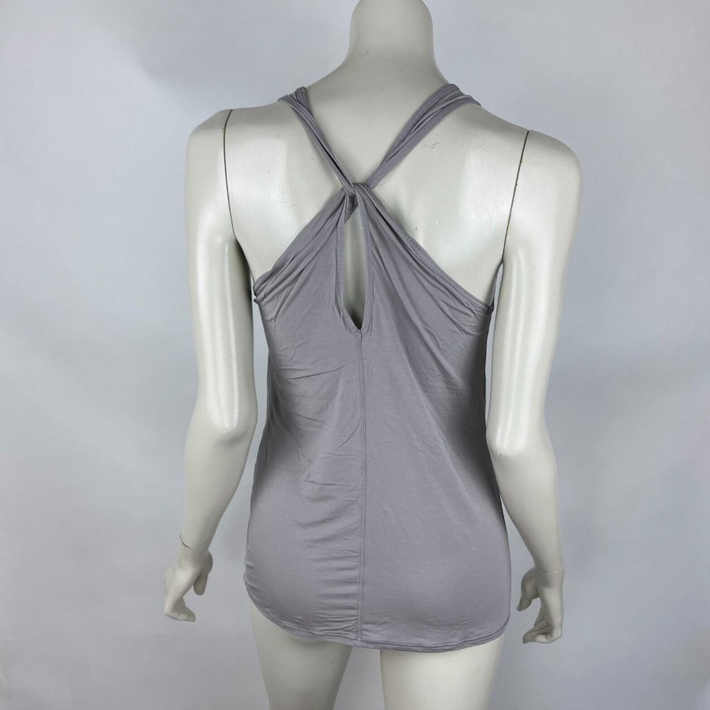 Lululemon Twist Back Tank Top Women6? EUC Lightweight Stretch Crew Neck Gym Yoga